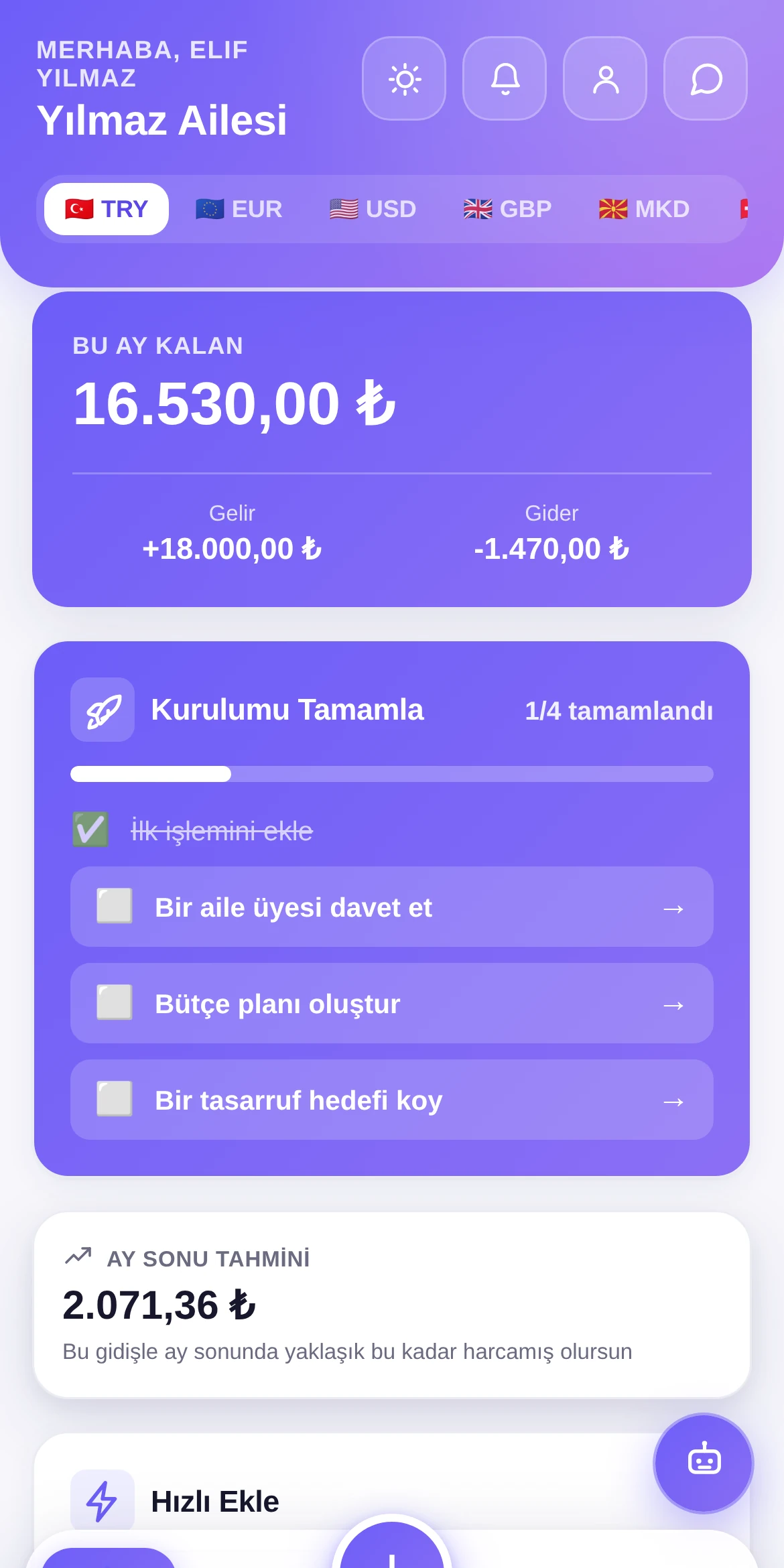 esfamOS anasayfa ekranı